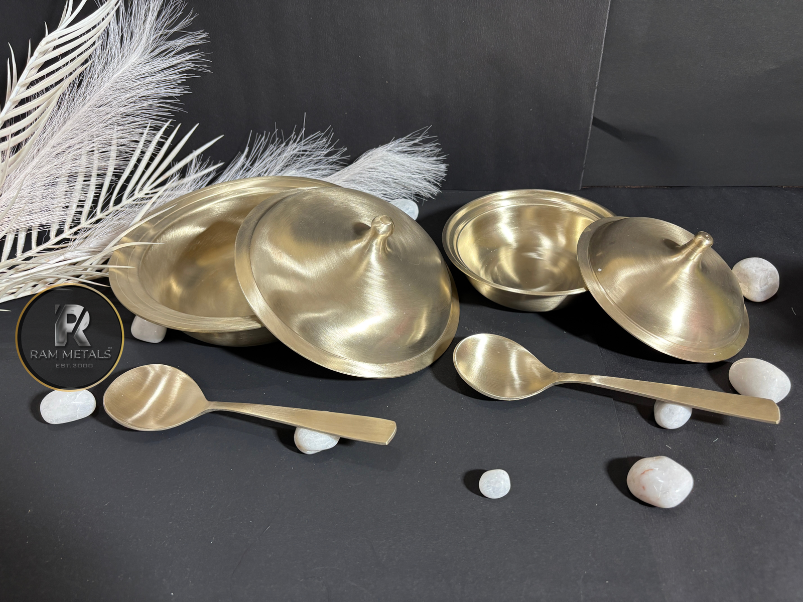 Premium Bronze Donga Dhakkan with Lid - Handcrafted Kansa Serving Bowl Manufacturer in India
